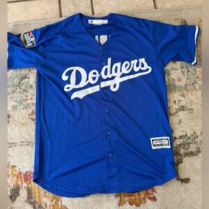 Dodgers blue Majestic Jersey